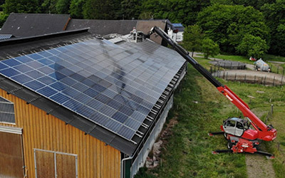 Reinigung Photovoltaikflächen – Frühlingsaktion 2023